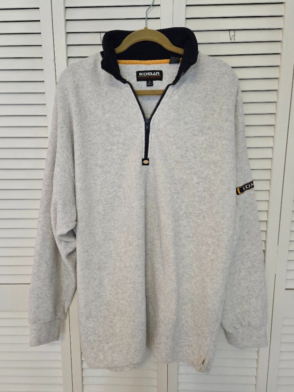 Vintage KOMAN Oversized Quarter-Zip Fleece - EUC - Men's Size XL